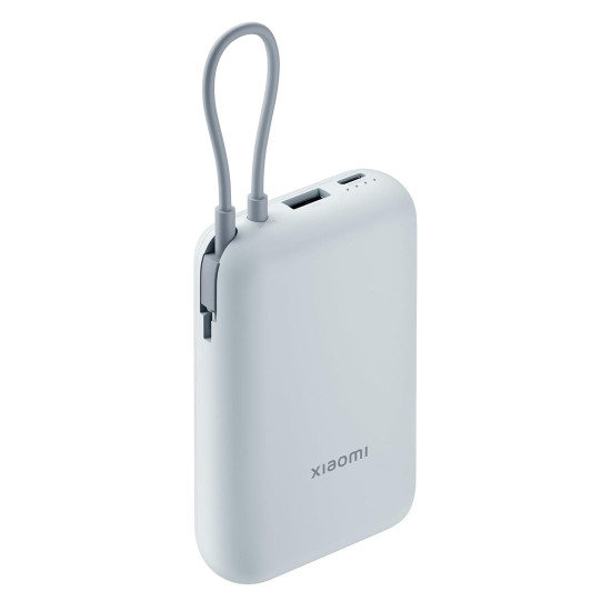 Външна батерия Xiaomi, 10000 mAh, вграден кабел, GL, Ice Blue