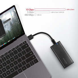 Външна кутия за диск AXAGON EEM2-SBC SuperSpeed+, USB-C, M.2 SATA SSD