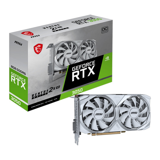 Видеокарта MSI GeForce RTX3050 VENTUS 2X XS WHITE, 8GB OC