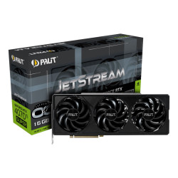 Видеокарта Palit GeForce RTX 4070Ti Super JetStream OC, 16GB GDDR6X, 256-bit, 1x HDMI 2.1a, 3x DP 1.4a, 1x 16-pin