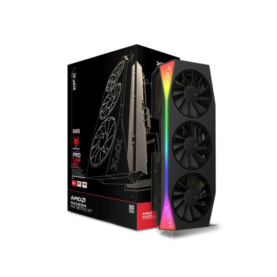 Видеокарта XFX MERC319 RX 9070 XT OC Gaming Edition, 16GB GDDR6, RGB, RDNA 3, PCIe 4.0, HDMI 2.1 / DP 2.1