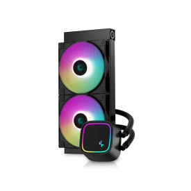 Водно охлаждане DeepCool LE520, 240мм, ARGB PWM Fans, Anti-Leak Technology, ARGB Pump Top, Black - R-LE520-BKAMMN-G-1