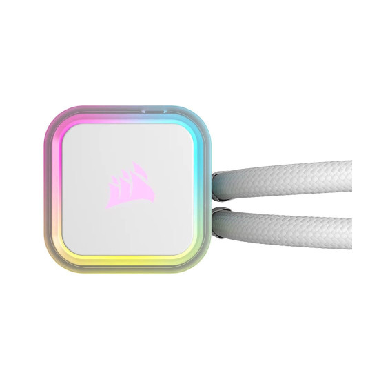 Водно охлаждане за процесор CORSAIR iCUE H100i RGB ELITE, White