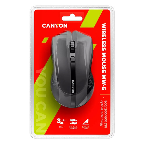Безжична мишка CANYON MW-5, Black