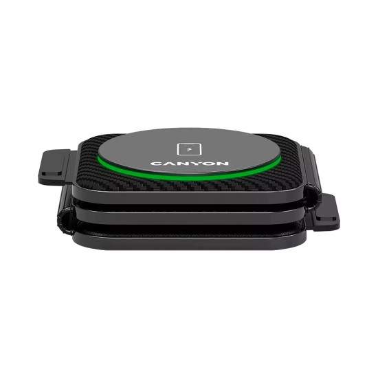 Безжично зарядно CANYON WS-305, 15W, Qi, 3 в 1, сгъваемо, Black