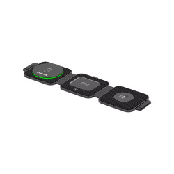 Безжично зарядно CANYON WS-305, 15W, Qi, 3 в 1, сгъваемо, Black