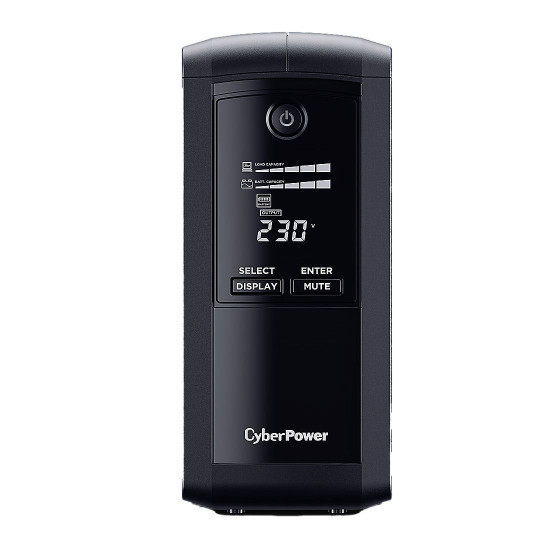 UPS устройство CyberPower VP700ELCD, Line-Interactive, AVR, LCD дисплей, 700VA/390W, 4 x Schuko