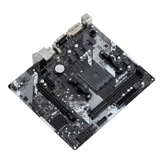 Дънна платка ASRock B450M-HDV R4.0, Socket AM4, 2x DDR4, 1x PCIe 3.0 x16