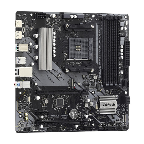 Дънна платка ASRock B550M Phantom Gaming 4, mATX, Socket AM4, B550, 4x DDR4, 1x PCIe 4.0 x16