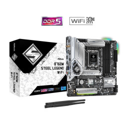 Дънна платка ASRock B760M Steel Legend, micro ATX, Socket LGA1700, 4x DDR5, 1x PCIe 5.0 x16
