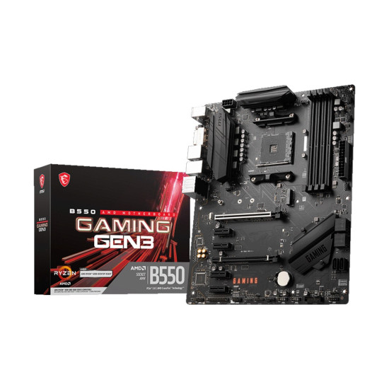 Дънна платка MSI Main Board Desktop B550 GAMING GEN3, ATX, Socket AM4, AMD B550, 2x PCIe x16