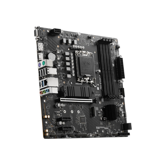 Дънна платка MSI PRO B760M-P, mATX, LGA 1700, Dual Channel DDR5, 1x PCIe x16
