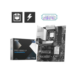 Дънна платка MSI PRO B860-P, ATX, LGA 1851, 4x DDR5, 4x PCIe x16