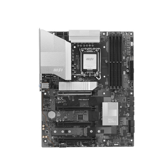 Дънна платка MSI PRO B860-P, ATX, LGA 1851, 4x DDR5, 4x PCIe x16