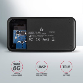 HDD докинг станция AXAGON ADSA-SN, USB3.0, 2.5 инча HDD / SSD, 3.5 инча HDD