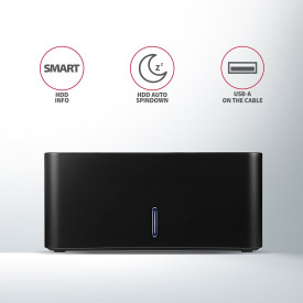 HDD докинг станция AXAGON ADSA-SN, USB3.0, 2.5 инча HDD / SSD, 3.5 инча HDD