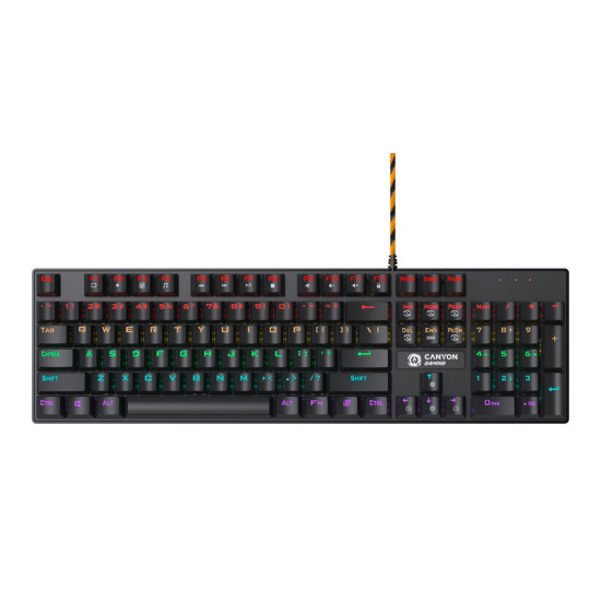 Клавиатура CANYON Deimos GK-4 Rainbow, Black