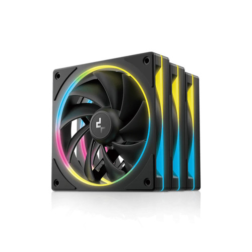 Комплект вентилатори DeepCool FL12 SE 3IN1, 3x120 mm, ARGB, Black