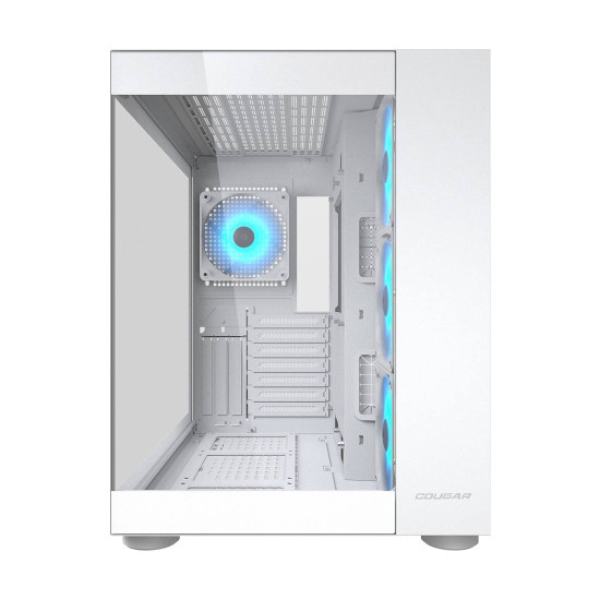 Кутия за компютър COUGAR FV150 RGB, Mid Tower, White