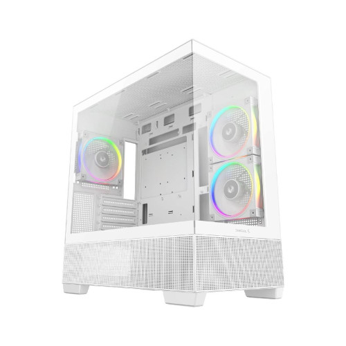 Кутия за компютър DeepCool CG380-3F WH, Mid Tower, 2 x USB 3.0, 1 x USB Type-C, 1 x Audio, White