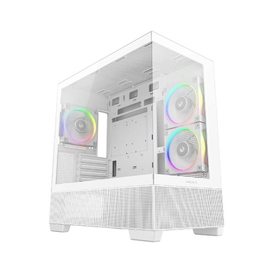 Кутия за компютър DeepCool CG380-3F WH, Mid Tower, 2 x USB 3.0, 1 x USB Type-C, 1 x Audio, White