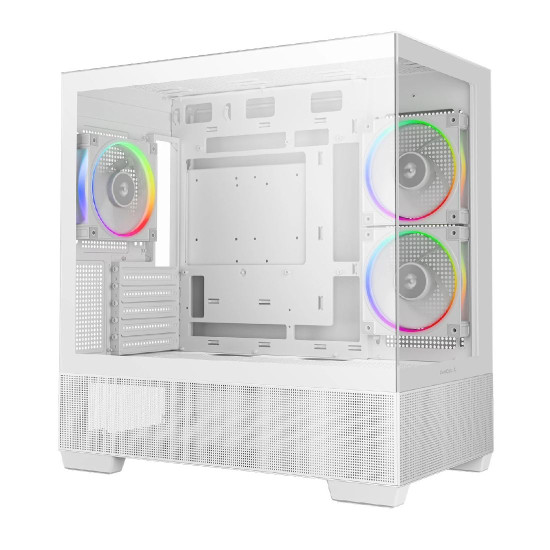 Кутия за компютър DeepCool CG380-3F WH, Mid Tower, 2 x USB 3.0, 1 x USB Type-C, 1 x Audio, White