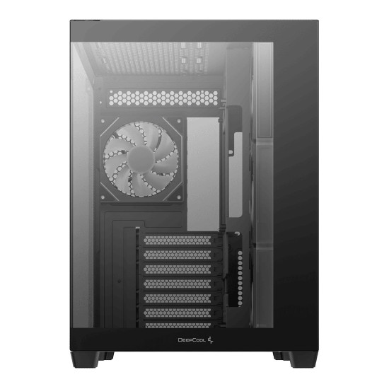 Кутия за компютър DeepCool CG530 4F, Mid Tower, поддръжка на дънни платки с конектори отзад, 2 x USB 3.0, 1 x USB Type-C Gen 2, 1 x Audio, Black