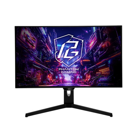 Монитор Asrock PGO27QFS, 27 инча, QHD 2560x1440, OLED, 240Hz, 0.03ms, 129% sRGB, 2xHDMI 2.0, 2xDisplayPort 1.4, 3xUSB 3.2, 1xUSB-C, 1xAudio Jack, 2x3W Speakers, AMD FreeSync