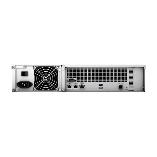NAS устройство Synology RackStation RS2423+, 12-bay, AMD Ryzen V1780B, 8GB RAM, 2x RJ-45 1GbE LAN, 1x RJ-45 10GbE LAN, 2x USB 3.2