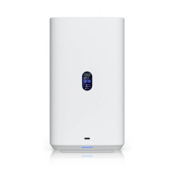 NAS устройство Ubiquiti UniFi UNAS-4-W-EU, 4 гнезда за 2.5/3.5 инча HDD, 2 x M.2 NVMe SSD кеш слота, 2.5 GbE, USB-C, включен PoE+++ адаптер