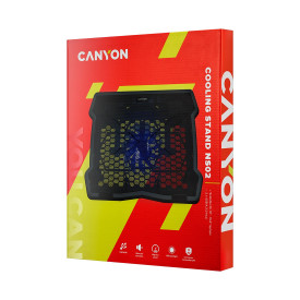 Охладител за лаптоп CANYON cooler NS02, Black