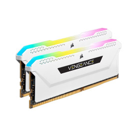 RAM памет Corsair Vengeance RGB PRO SL, 32GB (2x16GB) DDR4, 3600MT/s, CL18, White, Kit of 2
