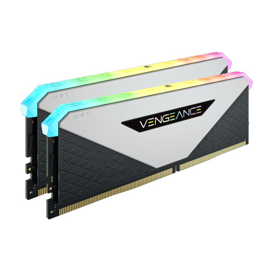 RAM памет Corsair Vengeance RGB RT, 16GB (2x8GB) DDR4, 3200MT/s, CL16, White, Kit of 2