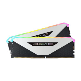 RAM памет Corsair Vengeance RGB RT, 16GB (2x8GB) DDR4, 3200MT/s, CL16, White, Kit of 2
