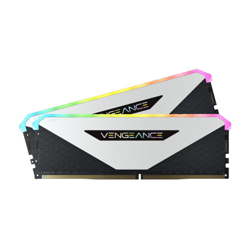 RAM памет Corsair Vengeance RGB RT, 16GB (2x8GB) DDR4, 3200MT/s, CL16, White, Kit of 2