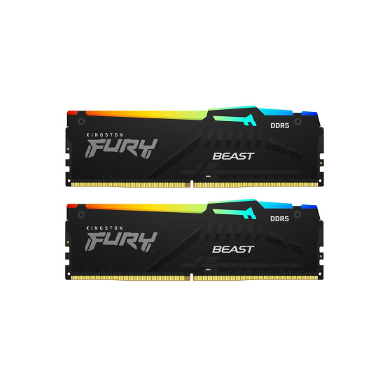 RAM памет Kingston FURY Beast 32 GB, 2x16 GB DDR5, 6000MT/s, CL30, UDIMM, Intel XMP, Kit of 2