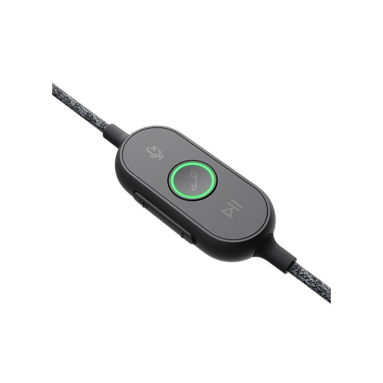 Слушалки Logitech Zone, USB-C, USB-A, Graphite