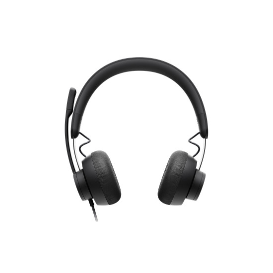 Слушалки Logitech Zone, USB-C, USB-A, Graphite