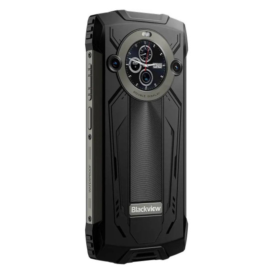 Смартфон Blackview BV8200, 6.5 инча, FHD+ 120Hz / 1.3 инча WQVGA, 12+256GB, MT8781 2.2GHz, NFC, Fingerprint, 8800mAh+45W, 370g, Android, Black