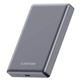 Външна батерия Canyon OnPower 510 Slim, USB-C Power Bank, 10000mAh, PD 20W, MagSafe, Dark Grey