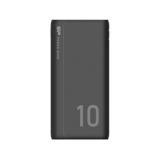 Външна батерия Silicon Power GP15, 10000mAh, Dual USB-A, Micro-USB & USB-C вход, Li-Polymer, Black