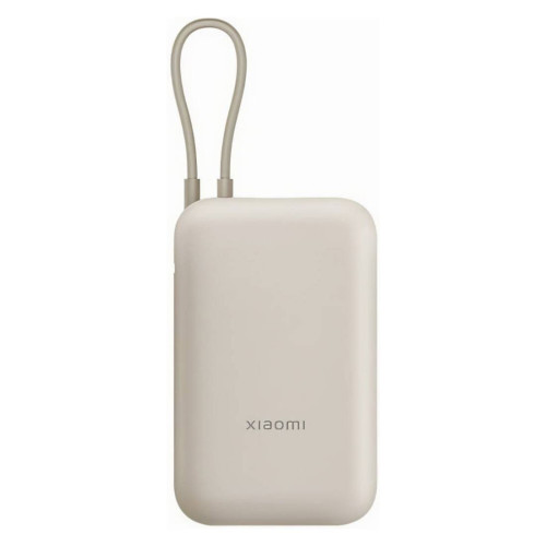 Външна батерия Xiaomi, 10000 mAh, вграден кабел, GL, Tan
