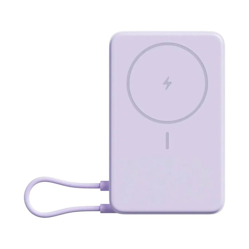 Външна батерия Xiaomi Magnetic Power Bank, 10000 mAh, магнитна, с вградена стойка, Purple