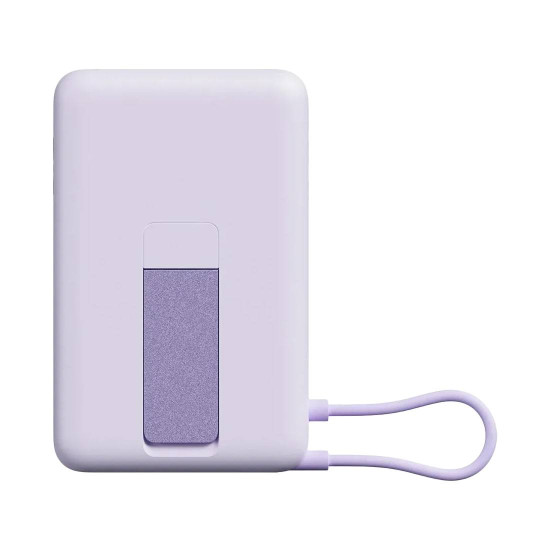 Външна батерия Xiaomi Magnetic Power Bank, 10000 mAh, магнитна, с вградена стойка, Purple