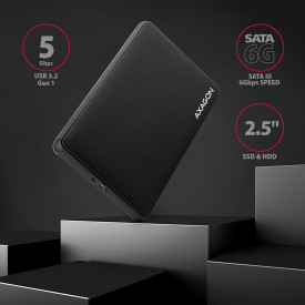 Външна кутия за диск AXAGON EE25-SL SuperSpeed, USB-B, 2.5 инча HDD/SSD
