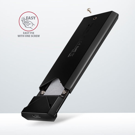 Външна кутия за диск AXAGON EEM2-UB2, USB-C, 10Gbps, M.2 NVMe SSD