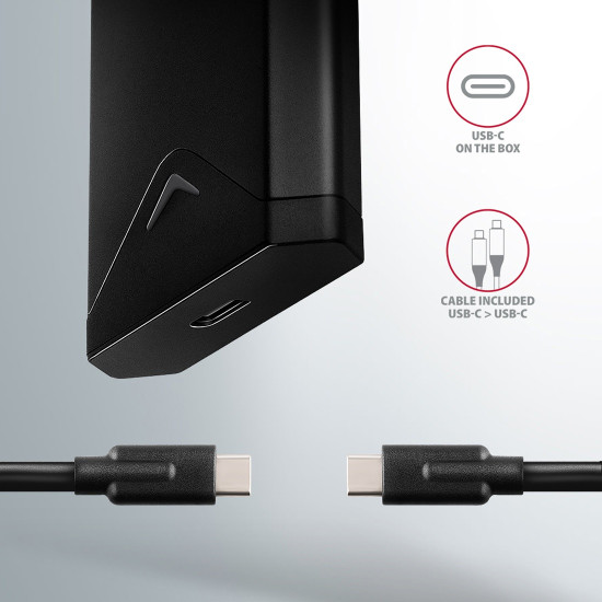 Външна кутия за диск AXAGON EEM2-UB2, USB-C, 10Gbps, M.2 NVMe SSD