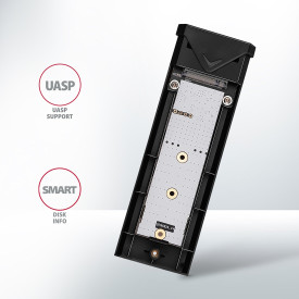 Външна кутия за диск AXAGON EEM2-UB2, USB-C, 10Gbps, M.2 NVMe SSD