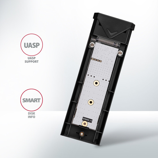 Външна кутия за диск AXAGON EEM2-UB2, USB-C, 10Gbps, M.2 NVMe SSD