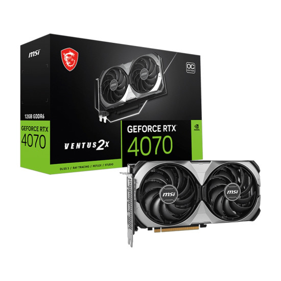 Видеокарта MSI GeForce RTX4070 VENTUS 2X E, 12GB OC